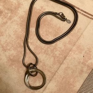 Robert Rose stamped pendant necklace